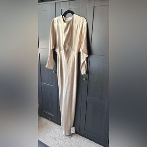 ASOS DESIGN batwing bias cut maxi dress in oyster - Size 6 in Oyster